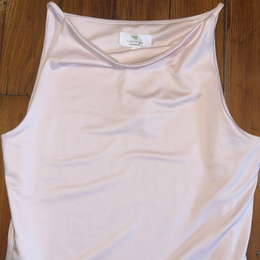 NWT LIVING IN THE MOMENT Elegant Pink Bodysuit size L - Picture 2 of 4